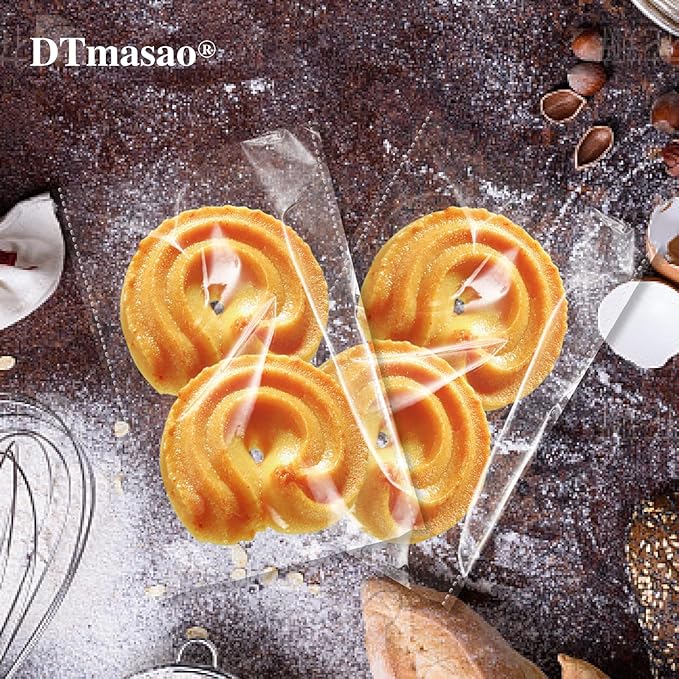 3x5 Inches 100 Pcs Self Sealing Cellophane Bags Clear Cookie Bags Resealable Cellophane Bag for Packaging Cookies,Gifts,Favors, Products,Candy