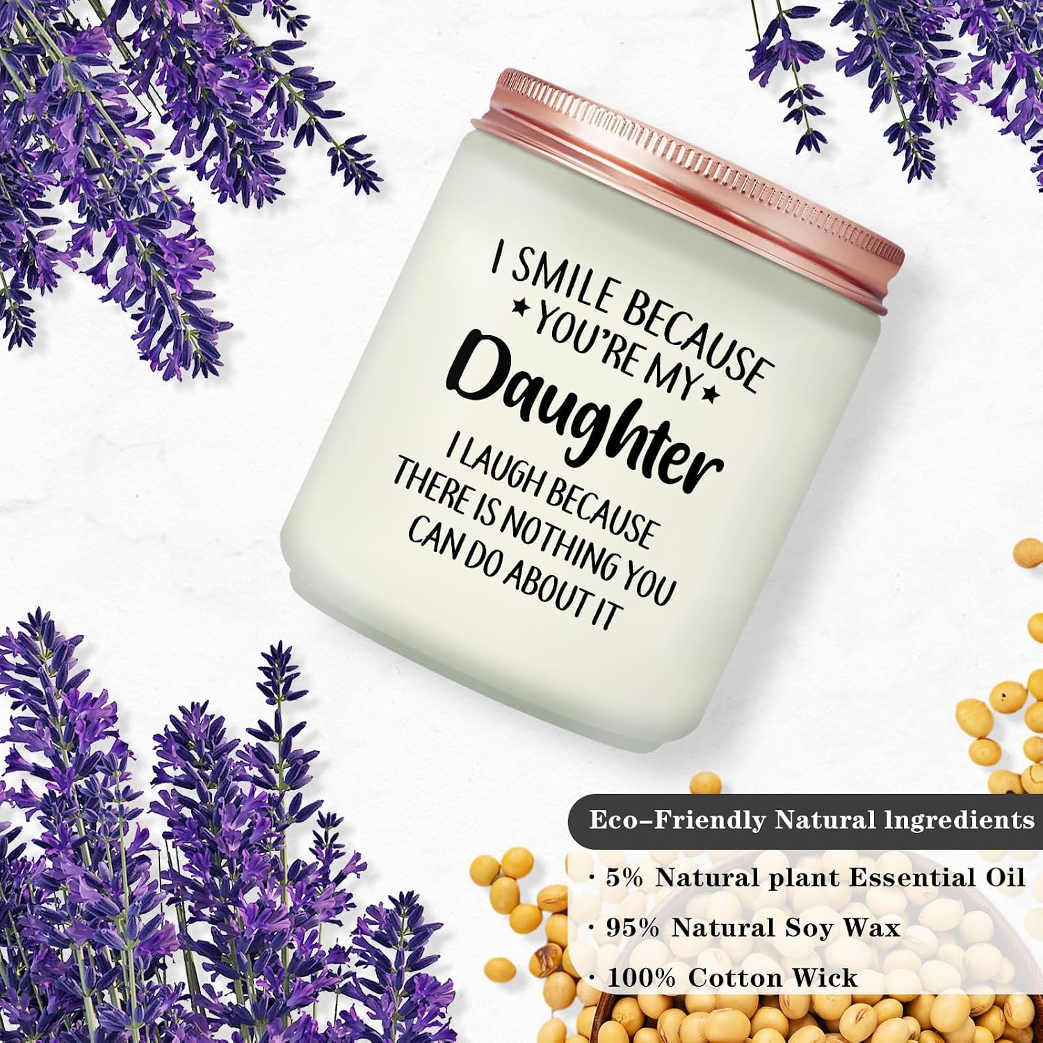 Maybeone Mothers Day Daughter Gifts from Mom Dad - Valentines Day Christmas Birthday Gifts for Daughters - Lavender Scented Candle