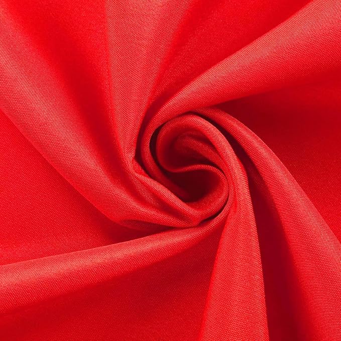 Efavormart Round Tablecloth, 70 Inch Stain & Wrinkle Resistant Washable Table Cloth, Decorative Polyester Fabric Table Cover for Banquet, Wedding, Dining- Red