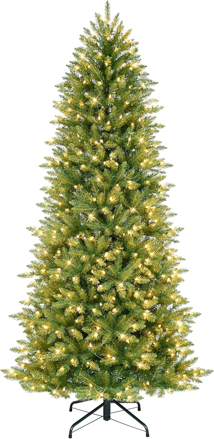 puleo international 6.5ft pre-lit slim fraser fir artificial, main product view