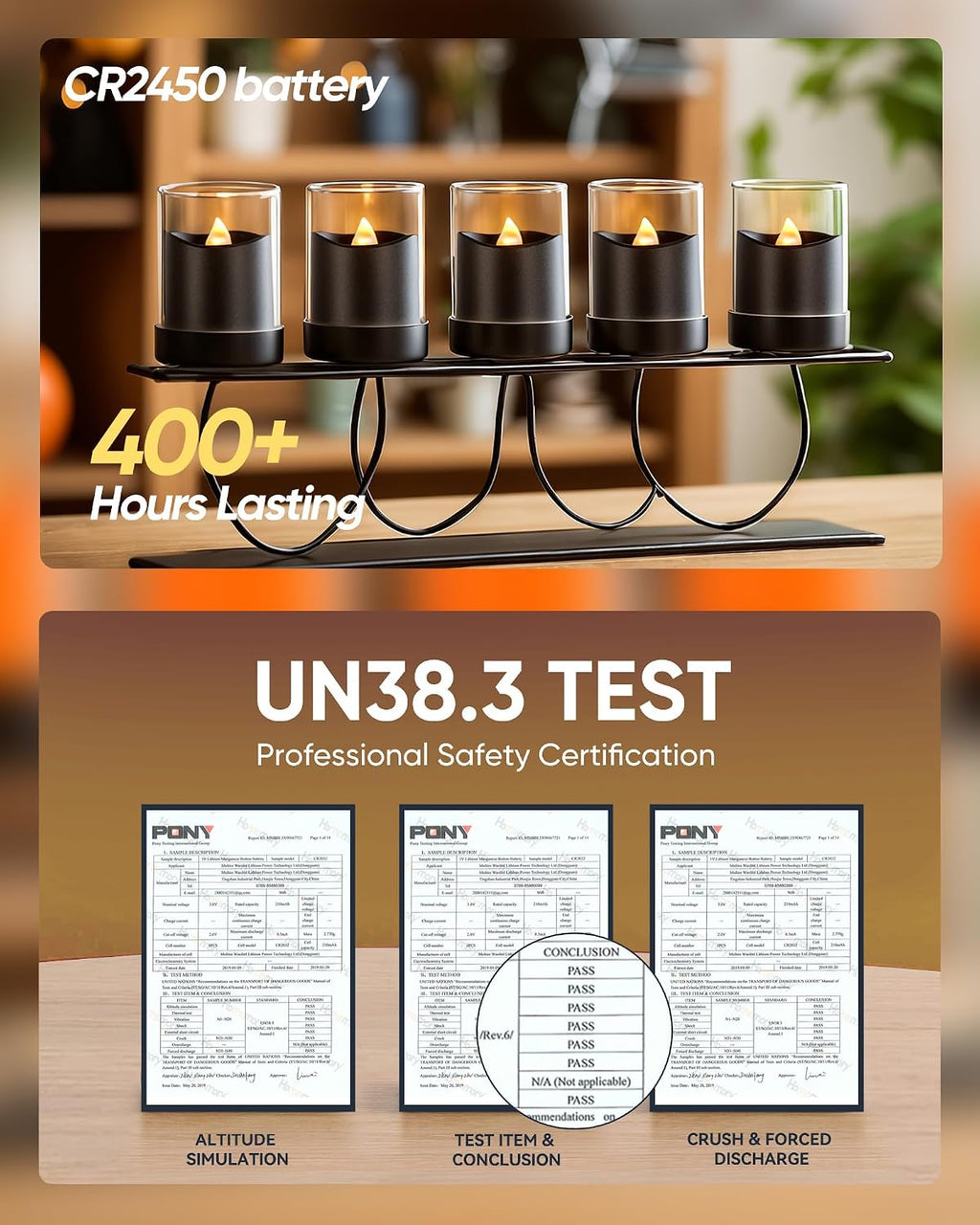 Homemory 12Pack 400+Hour Remote Control Flameless Candles, 2/4/6/8H Timer Led Votive Candles, Battery Operated Tea Lights for Wedding Table Centerpiece, Holidays, Halloween Pumpkins-Black Base