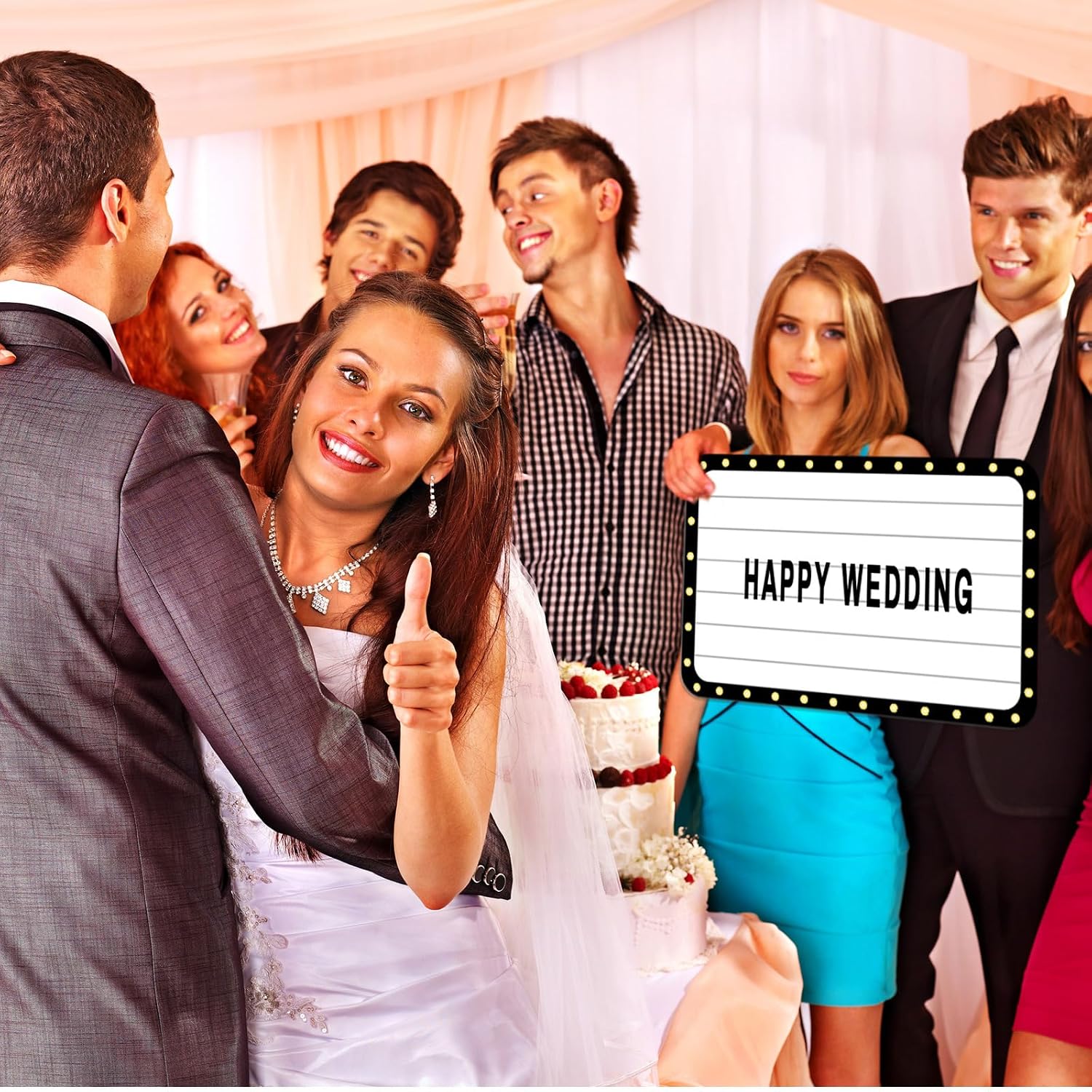 Feifeiya 6 Pack Wedding Bottle Service Sign with Letters Sticker Entrance Props Bridal Party Nightclub Bottle Service Sign with Letters for Nightclub Clubs Weddings Parties(Fashion,Black)