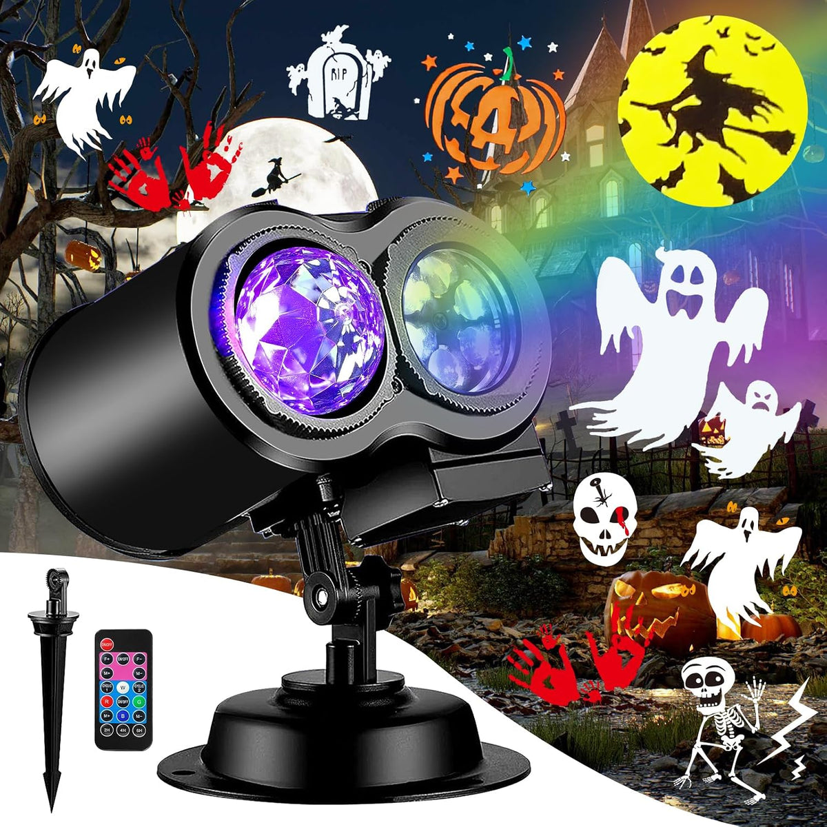 2026 brighter halloween projector lights,fliti 19hd slide (ocean, main product view
