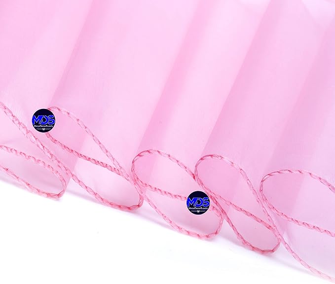 MDS Pack of 200 PCS Organza Chair Sashes Wider Dining Chair Bows Ribbon Tie Back for Wedding Party Birthday Bridal Shower Reception Event Banquet Home Chair Cover Decoration - Blush Pink