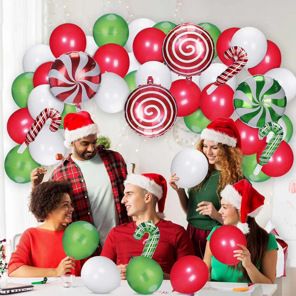 realspring 132 pcs christmas balloon column stand kit, package contents