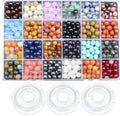 8mm natural mixed materials gemstones beads tiny spacer, main product view
