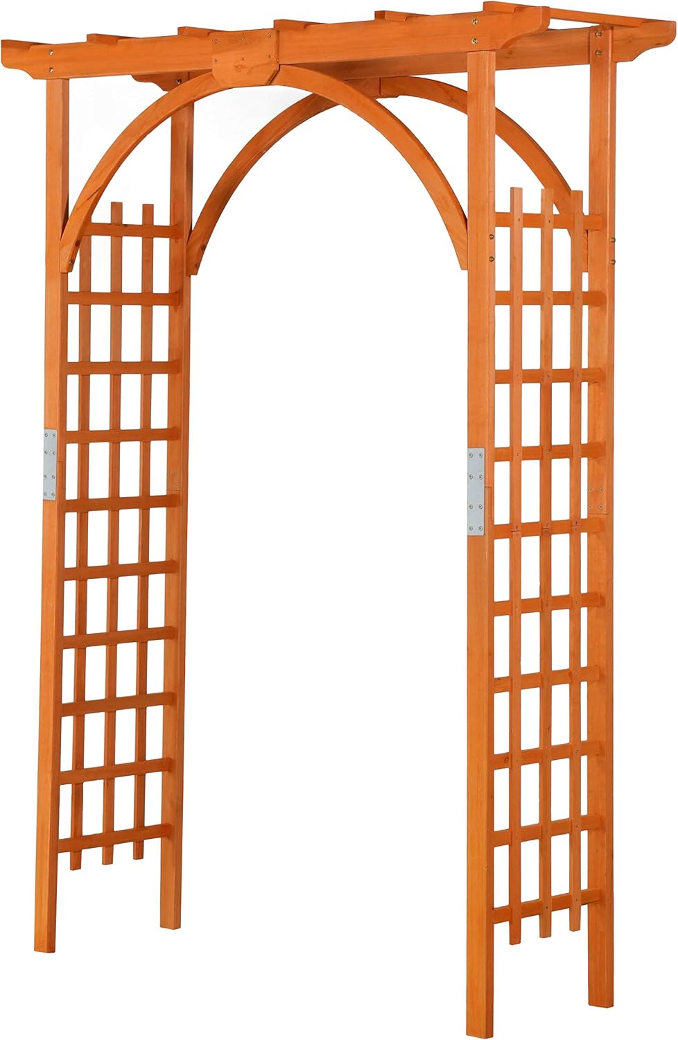 Yaheetech 7FT Wooden Arch Arbor, Wood Trellis for Climbing Plants Outdoor
