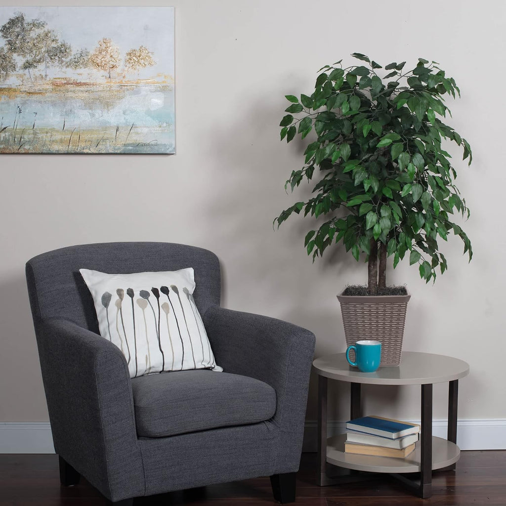 vickerman 4' artificial ficus bush - 4-foot tall, close-up detail