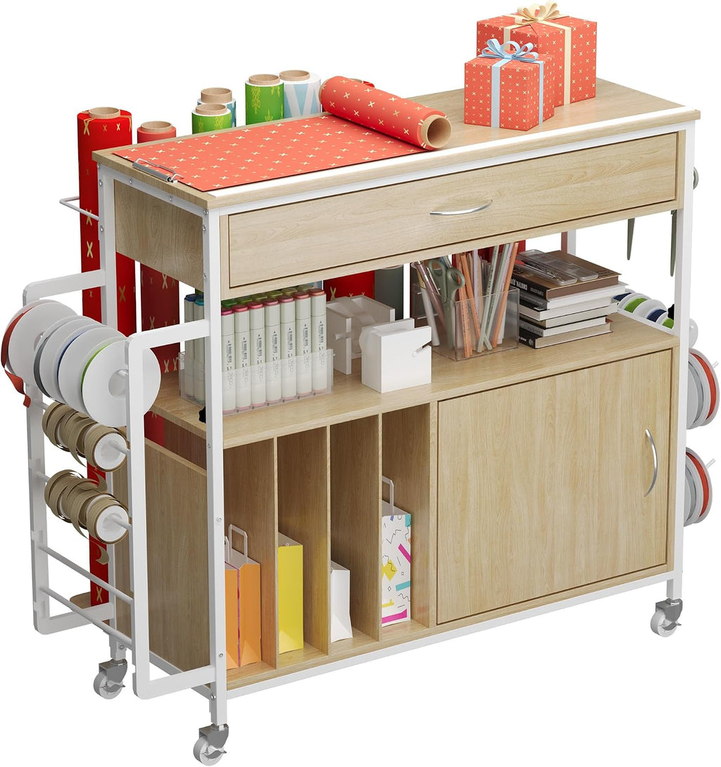 height-adjustable gift wrapping station with paper clamp &, main product view