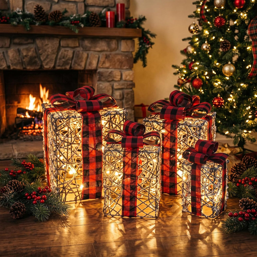 lighted box decorations outdoor – plug-in 40 led, main product view