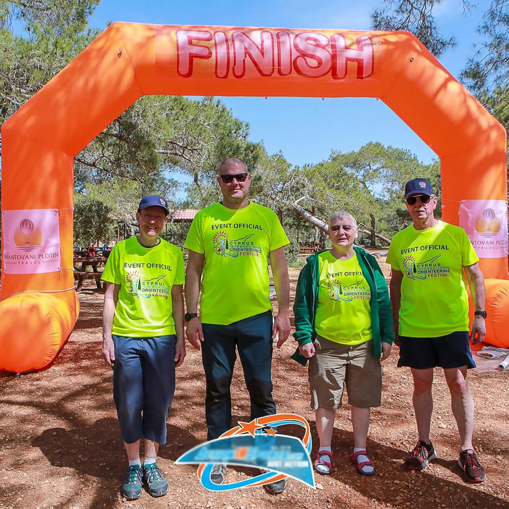 20ft start finish line inflatable arch orange with, side view