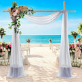MDS Halloween Chiffon Draping Fabric - 2 Panel, 30" Wide x 100ft Long - Sheer Spooky Arbor & Canopy Drapery for Haunted House Backdrops, Party Ceilings, DIY Costumes & Themed Events - Cool Gray