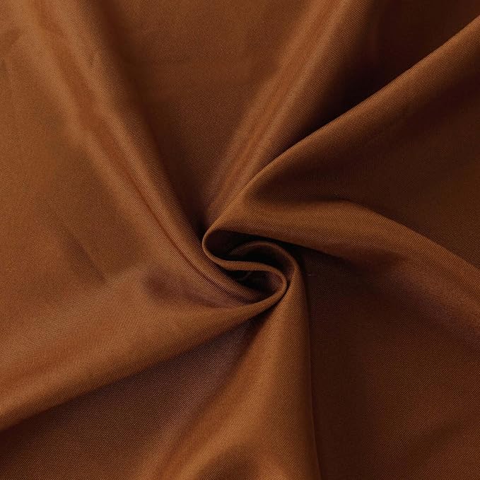Efavormart Round Tablecloth, 90 Inch Stain & Wrinkle Resistant Washable Table Cloth, Decorative Polyester Fabric Table Cover for Banquet, Wedding, Dining- Brown