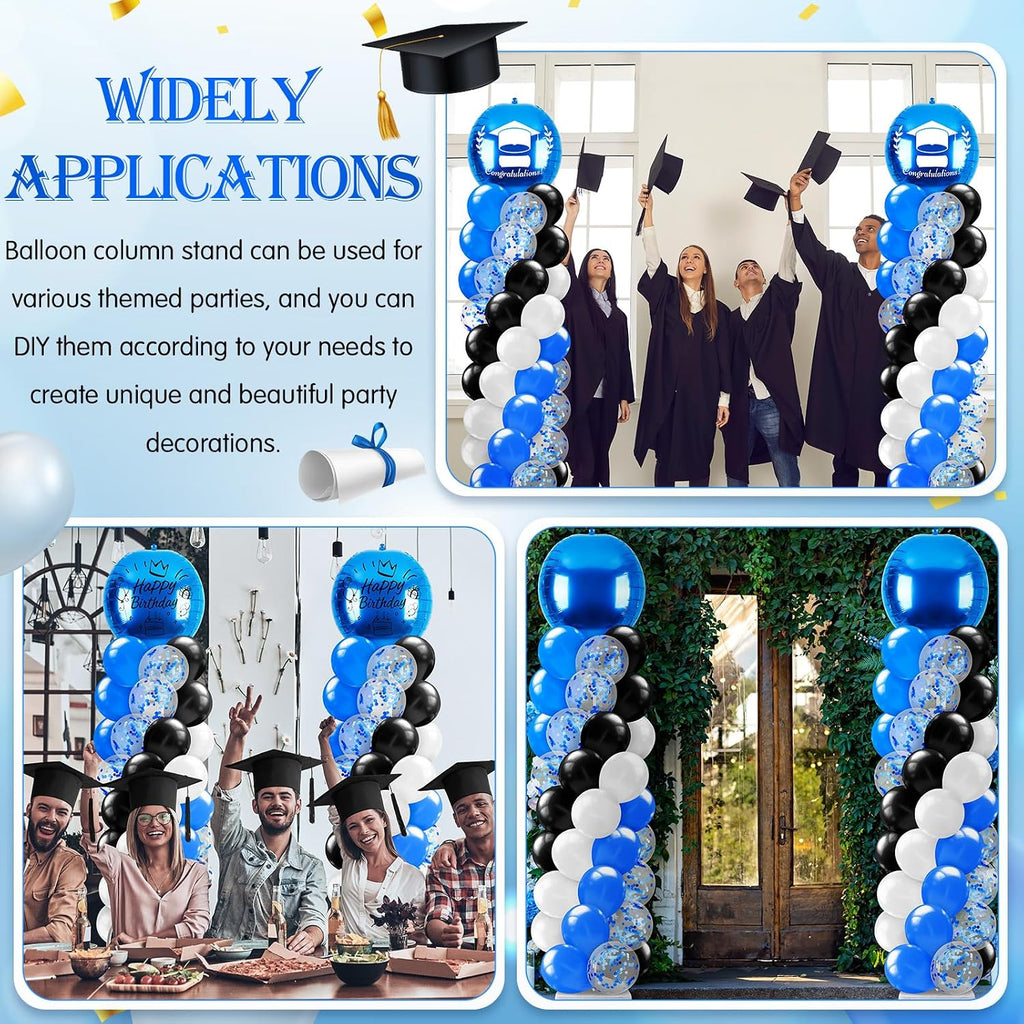 2 sets blue and black white balloon column, package contents