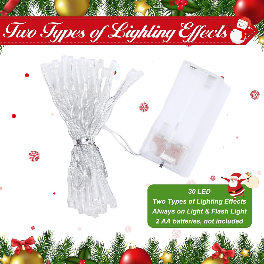 christmas garland 36 ft 30 led berry greenery, side view