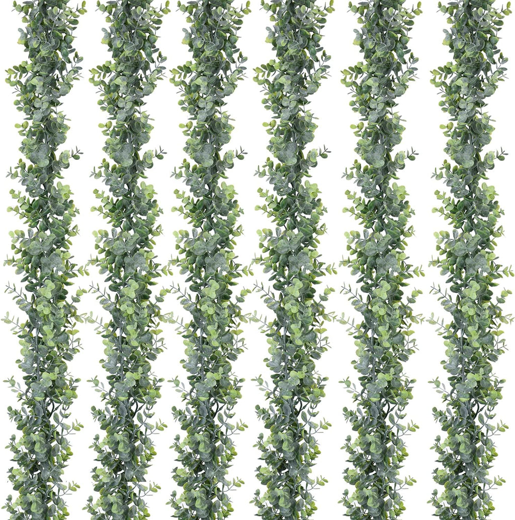 dearhouse 6 pack faux eucalyptus garland plant, artificial, main product view