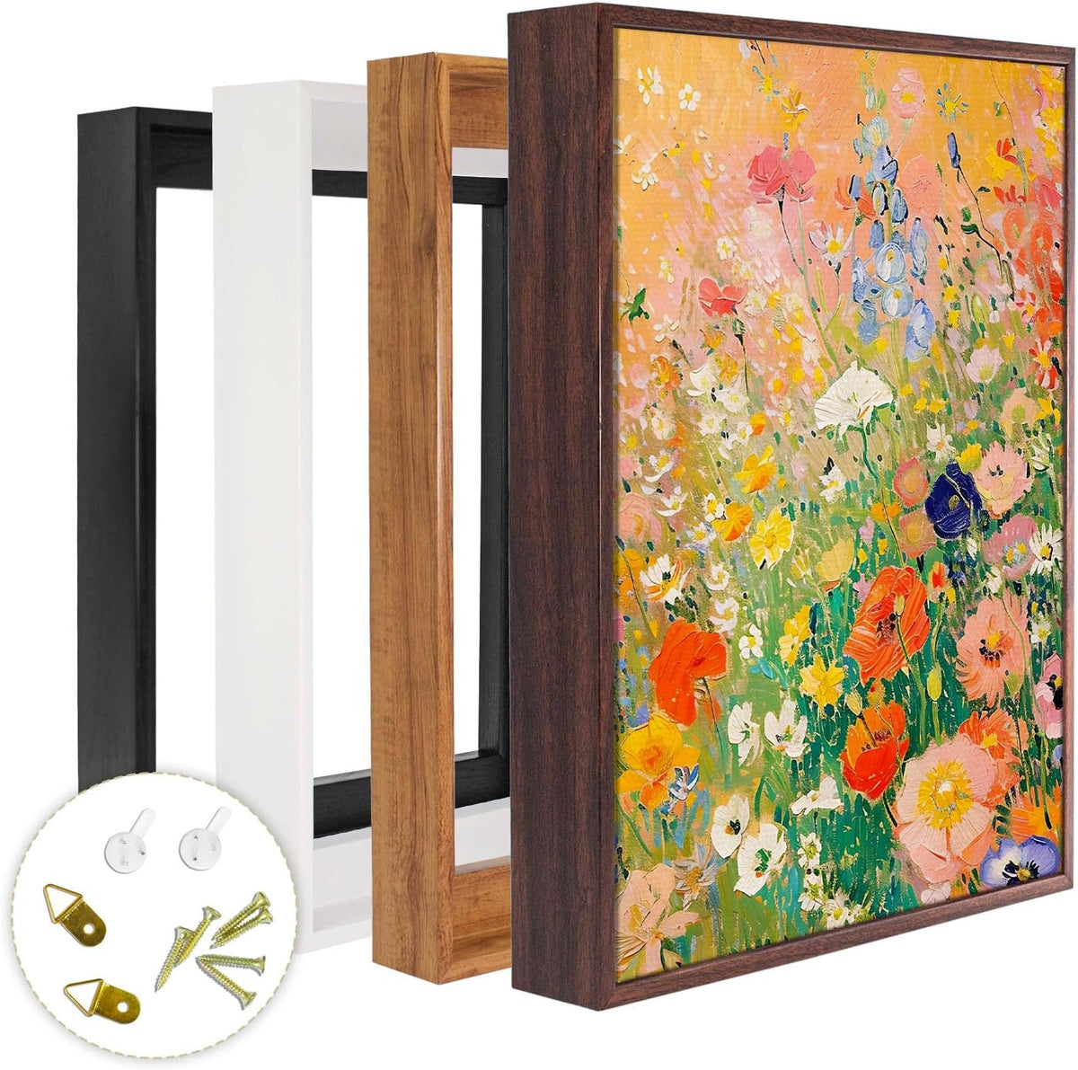 floating frames for canvas, wood-look frames for 1.25", main product view