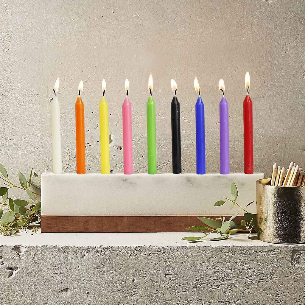 100 pcs Unscented Assorted Colors Mini Taper Candle | 4" Tall x 1/2" Diameter | Great for Casting Chimes, Rituals, Spells, Wax Play & More