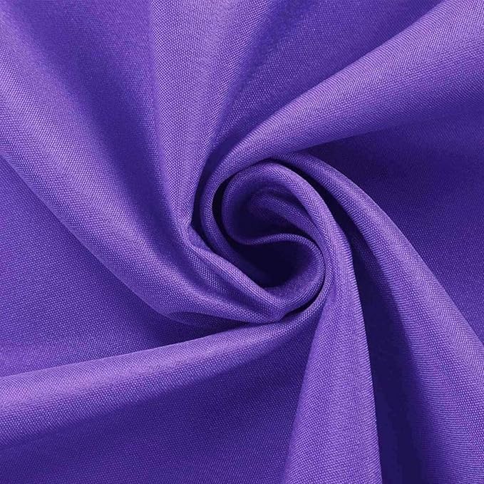Efavormart Round Tablecloth, 120 Inch Stain & Wrinkle Resistant Washable Table Cloth, Decorative Polyester Fabric Table Cover for Banquet, Wedding, Dining - Purple