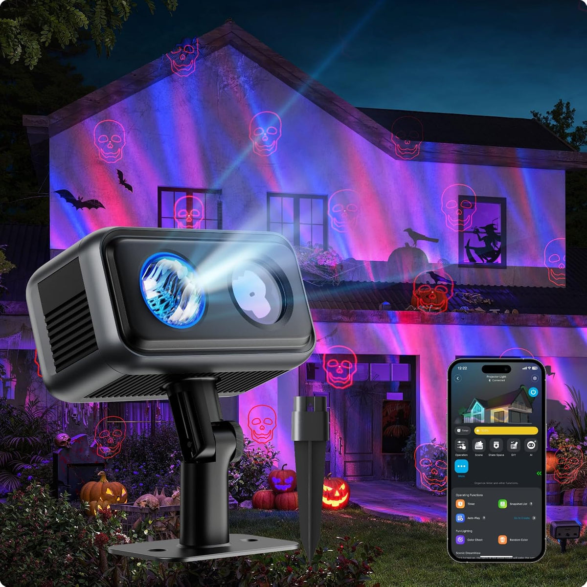 govee outdoor projector light, upgraded aurora star projector, main product view