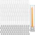 Teenyyou 24 Set Glass Hurricane Candle Holders Bulk 12.6" Open Ended Glass Candleholder Tube Shape Bottomless and 2.2" Taper Clear Candlestick Holders for Wedding Table Centerpiece (Clear)
