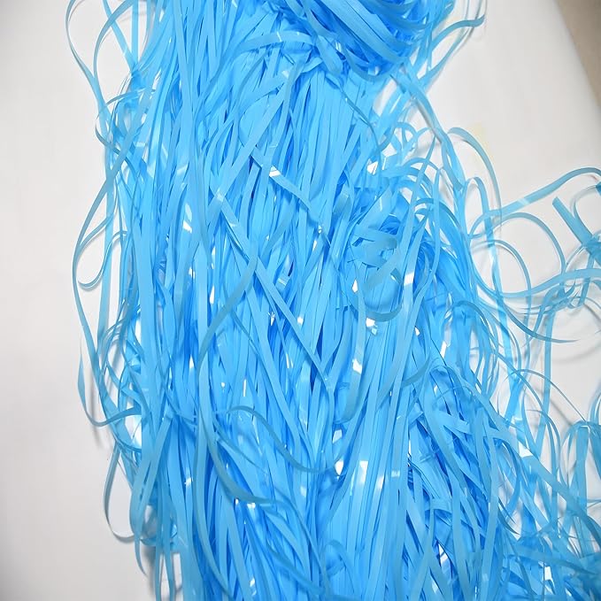 BRAVESHINE Foil Fringe Curtains Party Backdrop - Tinsel Curtain Backdrop Streamers Party Supplies for Halloween/Boo/Baby Boy/Frozen/Under Sea/Shark/Mermaid Birthdays Decorations - 2Pcs Pastel Blue