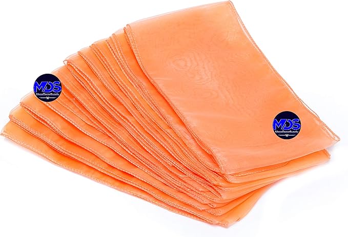 MDS Pack of 150 PCS Organza Chair Sashes Wider Dining Chair Bows Ribbon Tie Back for Wedding Party Birthday Bridal Shower Reception Event Banquet Home Chair Cover Decoration - Peach