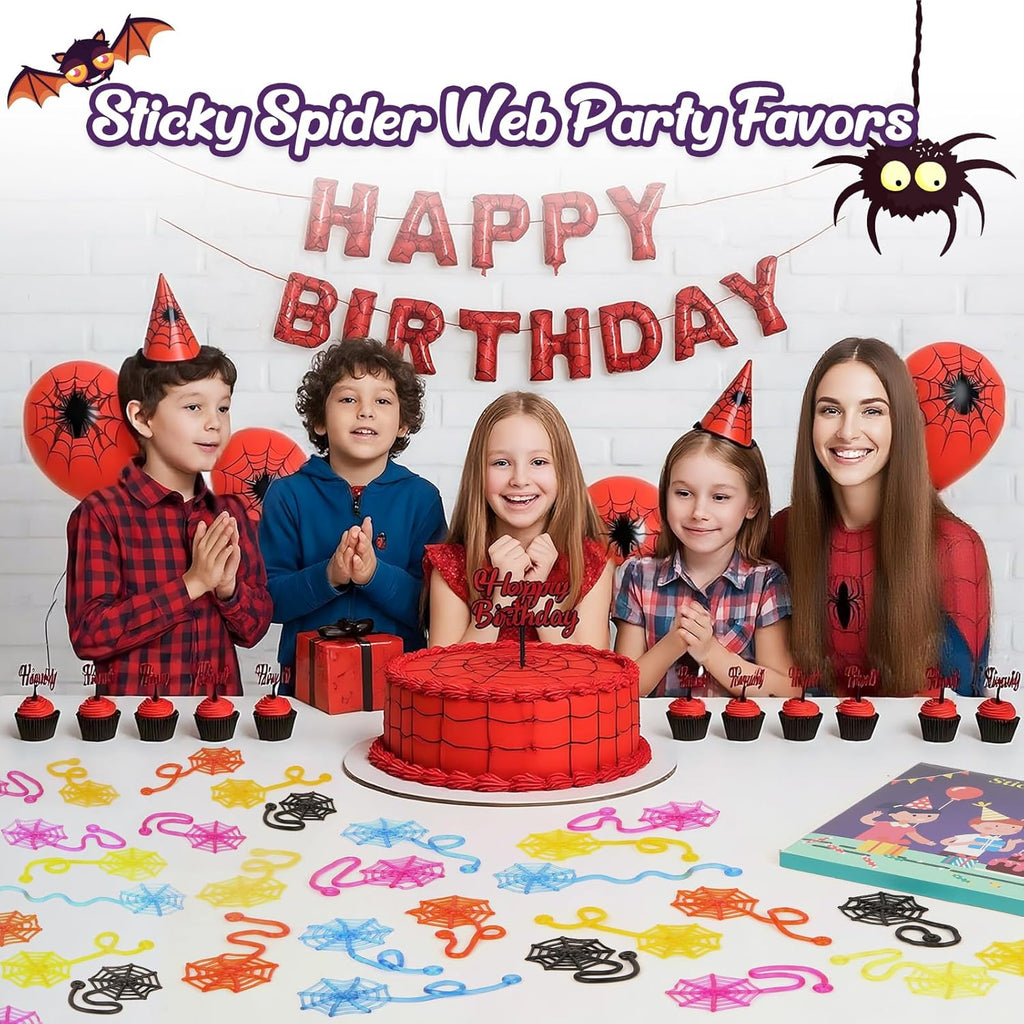 30 Pcs Sticky Spider Web Sticky Hands for Kids Bulk Halloween Party Favors Decorations,Spider Webs for Classroom Prizes,Back to School Goodie Bags Stuffers Pinata Stuffers for Boys Girl