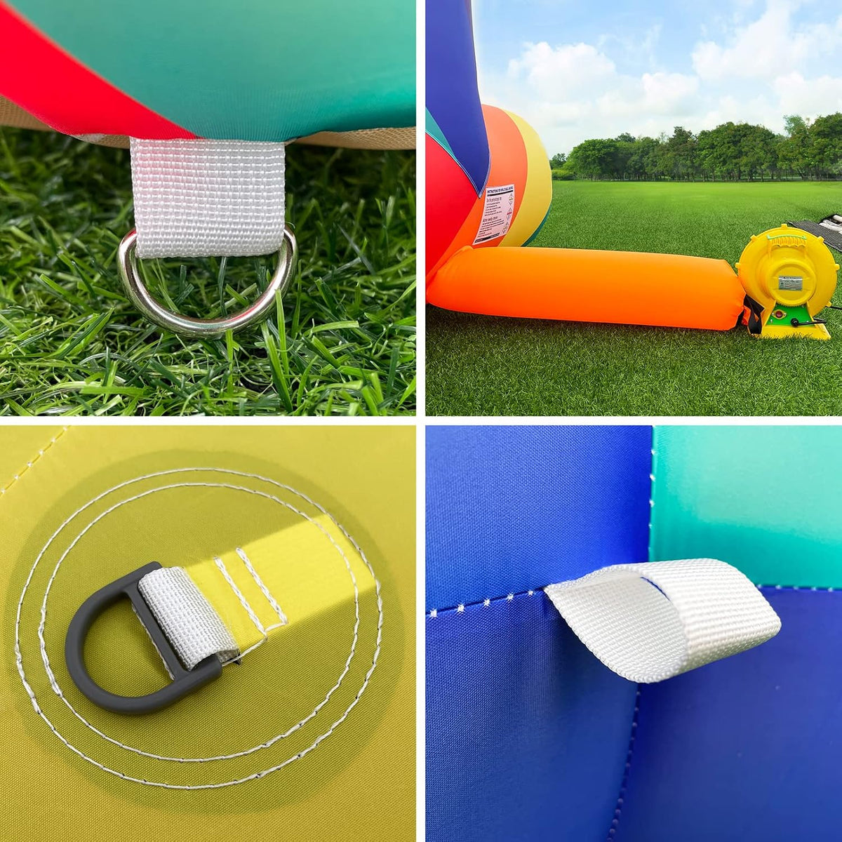 20ft Start Finish Line Inflatable Arch Rainbow with Powerful Blower, Hexagon ...