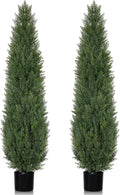 artificial cedar topiary trees 5 ft faux cedar, main product view