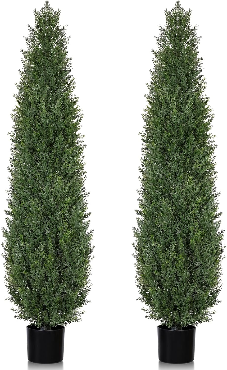 artificial cedar topiary trees 5 ft faux cedar, main product view