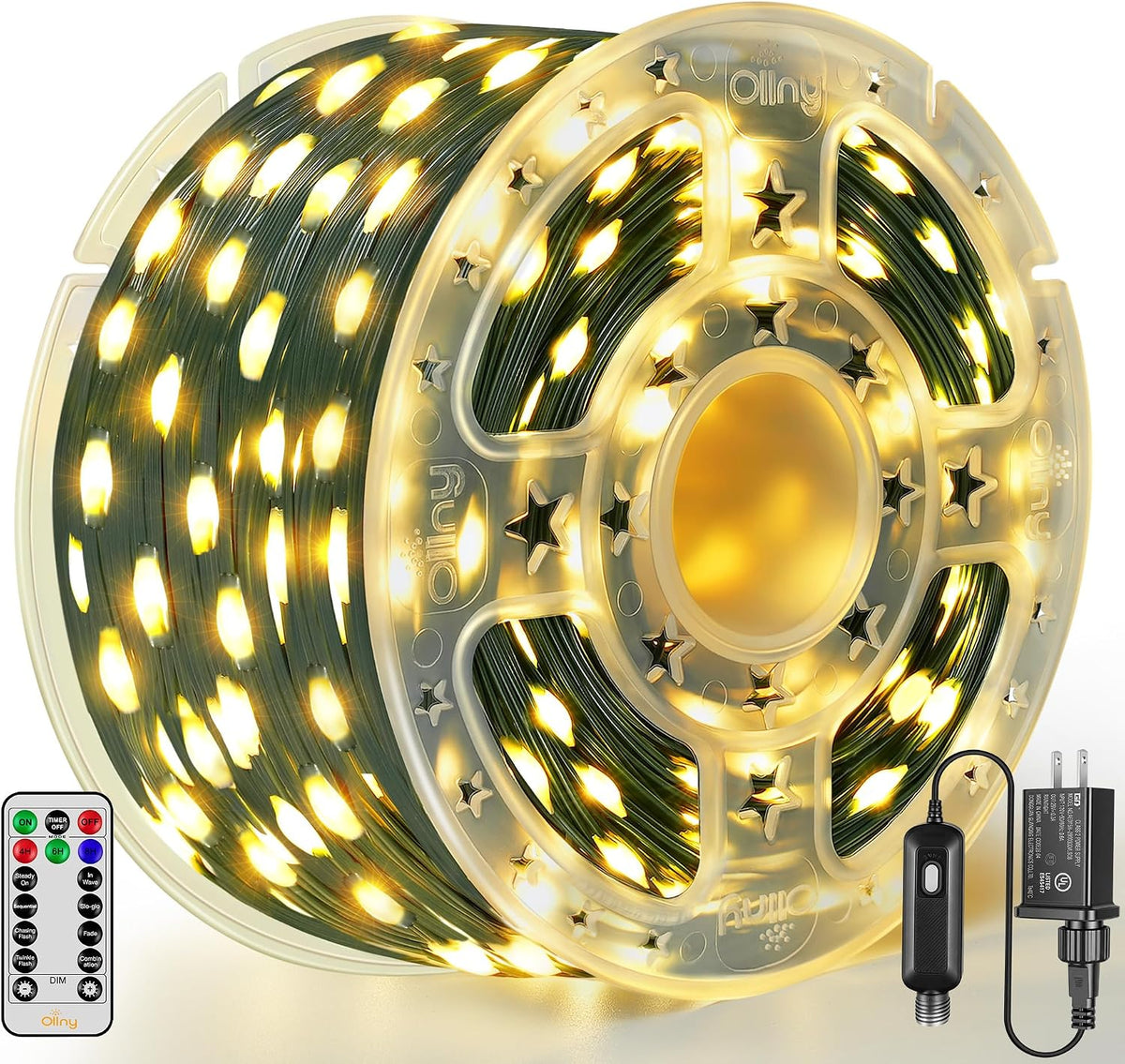 ollny christmas lights 1000 led 330 ft, ip67, main product view