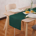 Linen Table Runner 14 x 72 Inch Long - 100% Pure Linen Christmas Green Table Runner - Cloth Fabric Hemstitch Runner for Thanksgiving, Christmas, Winter, New Year - Elara