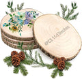 ZOCONE 4 Pcs Large Wood Slices 11-13 Inches Unfinished Rounds, Natural Paulownia Wooden Slices for Centerpieces, Round Wooden Discs Decoration with Bark, Wood Circles for Centerpieces for Painting