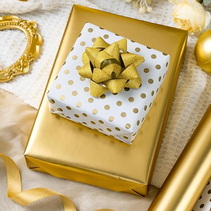 Garbendy Gift Wrapping Paper Roll-Solid Color Pearly-Lustre Paper,Perfect for Wedding, Valentine's Day,Birthday, Christmas,Baby Shower, Party - 17 Inch X 33 Feet