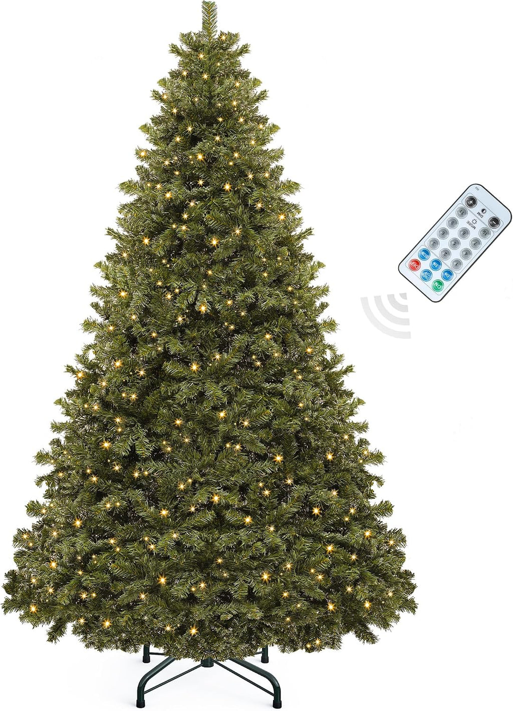 yitahome prelit green christmas tree 7.5ft with remote, main product view
