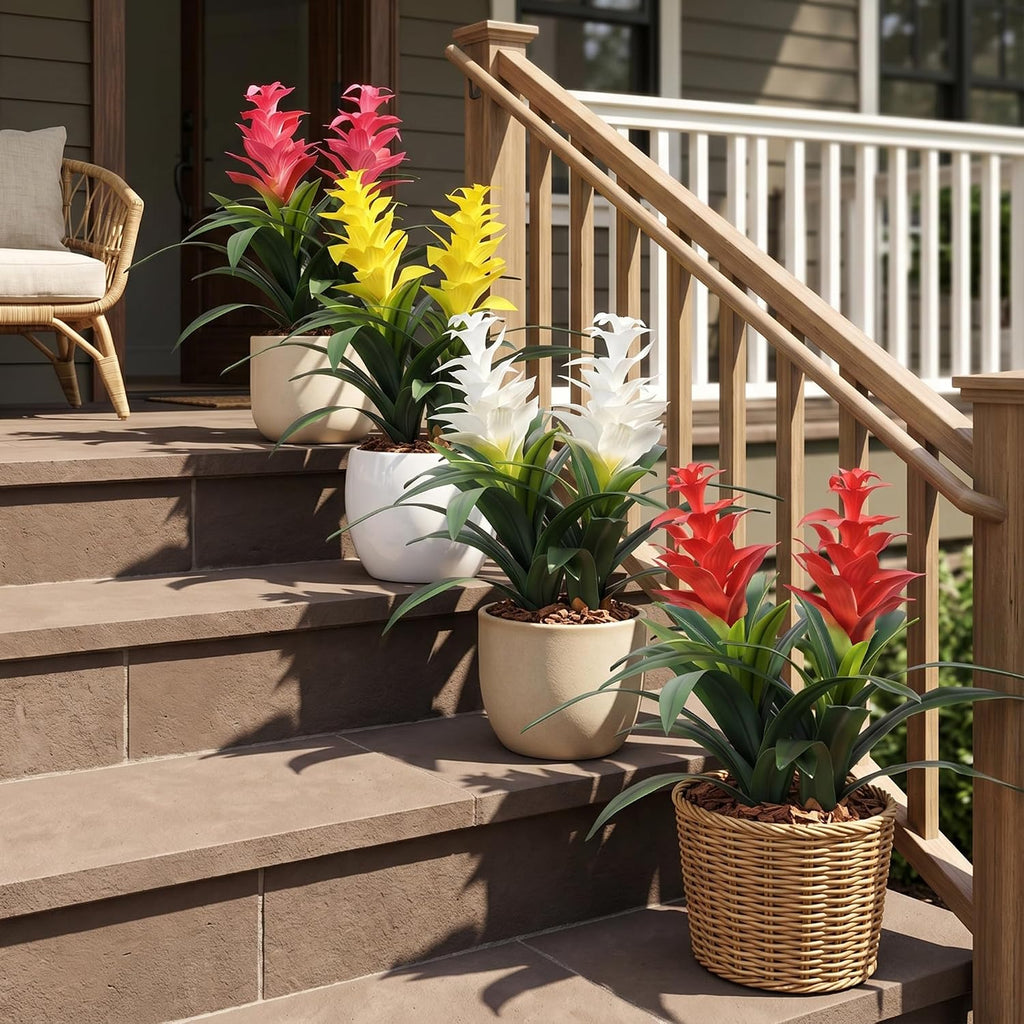 ivydale fake flowers plants for outdoors, 2 pcs showing dimensions