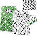 MIMIND 24 Pack Soccer Party Favor Paper Bags White Green Soccer Snack Bags with Stickers Birthday Goodie Treat Bags for Soccer Themed Decorations Games Sports Party Supplies
