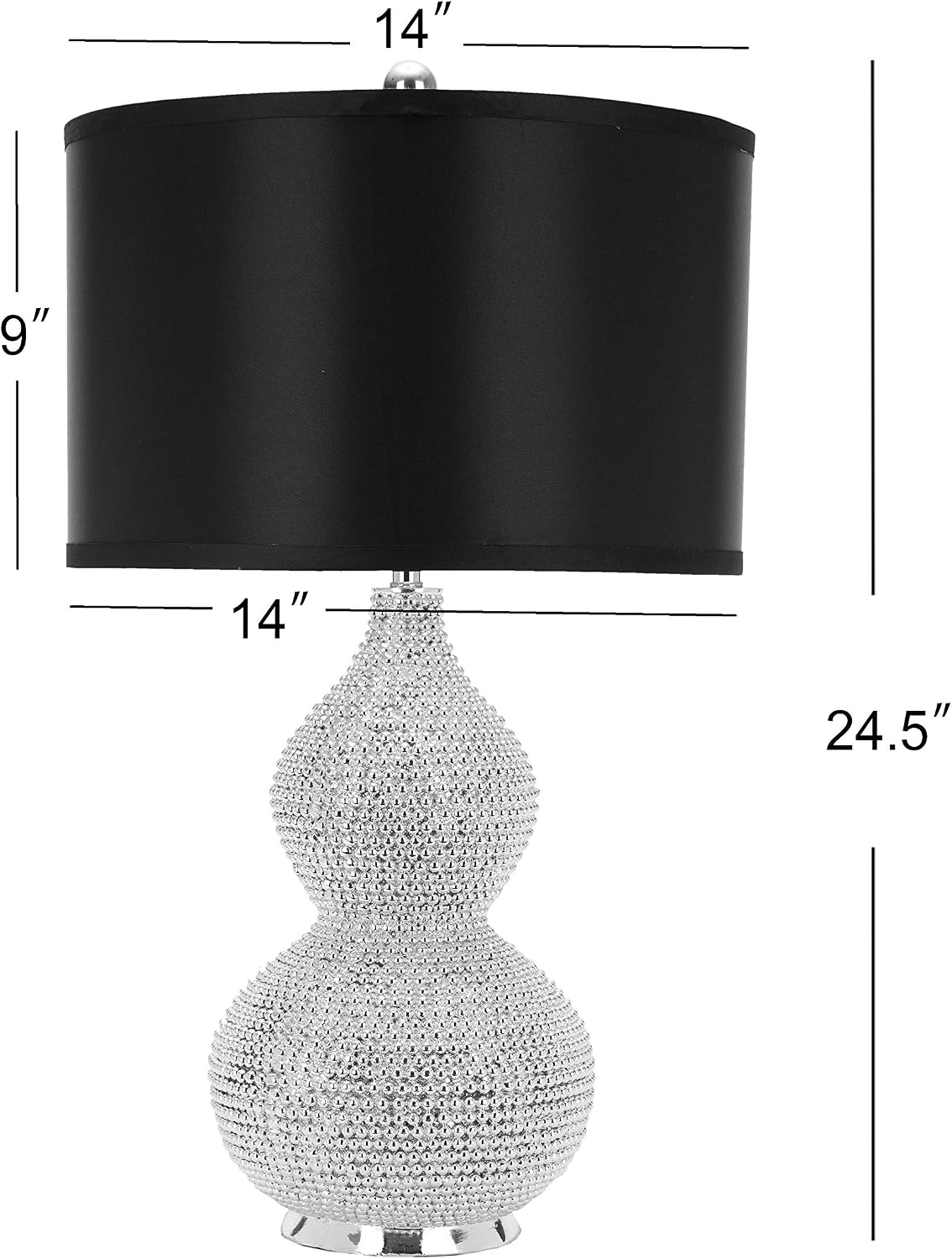 safavieh nicole bead table lamp set of 2, close-up detail