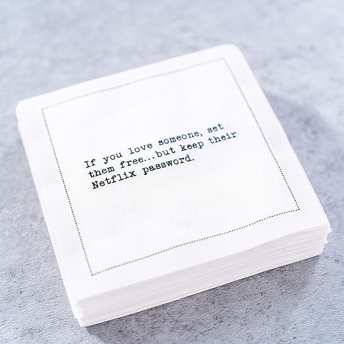 Five Star White Cotton Cocktail Napkins, Beverage & Bar Napkins - 4.5" x 4.5" (50 Pack)
