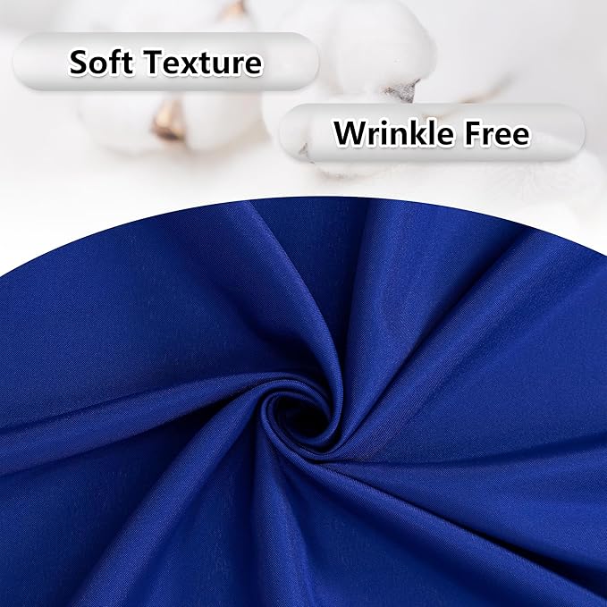 MEETSKY Royal Blue Backdrop Curtains for Parties Blue Curtains Photography Backdrop Drapes for Wedding Birthday Party Baby Showers Rod Pocket Home Sliding Door Decoration, 5ft x 7ft, 2 Panels