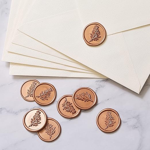 UNIQOOO Metallic Rose Gold Glue Gun Sealing Wax Sticks for Wax Seal Stamp - Great for Wedding Invitations, Cards Envelopes, Snail Mails, Wine Packages, Christmas Gift Ideas, Pack of 8