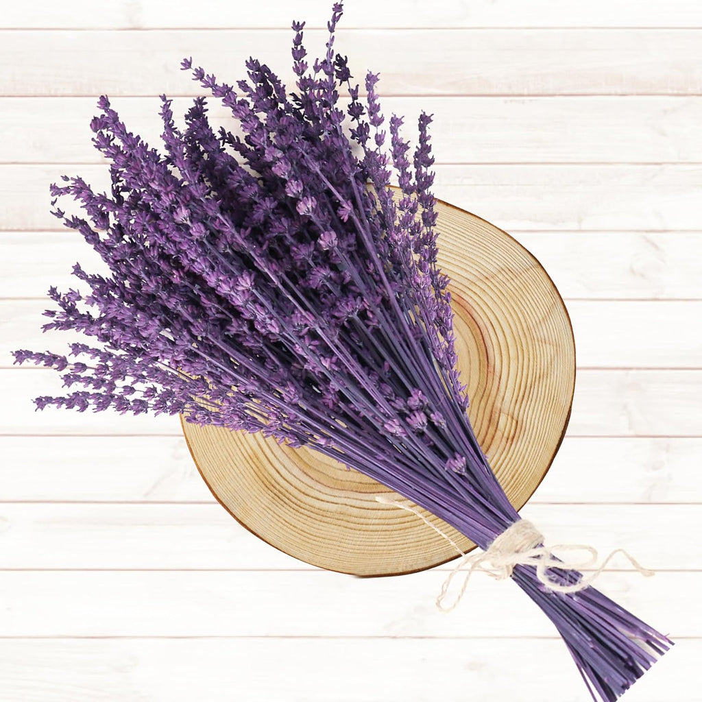 Dried Lavender Flowers, Preserved Lavender Bouquet 15-17 Inches, Purple Lavender Bundle for Shower, Home Decor, Vase Filler, Wedding Decorations, Aromatherapy, DIY Crafts, 50g(1.76oz)