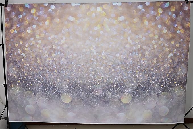 Mocsicka 7x5 Bokeh Photography Backdrop Blue Grey Spots Sparkle (No Real Glitter) Background Weeding Baby Shower Birthdat Newborn Baby Portrait Photo Studio Props (7x5ft (82x60 inch))