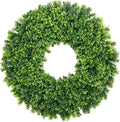24 inch boxwood wreath for front door, spring/summer, main product view