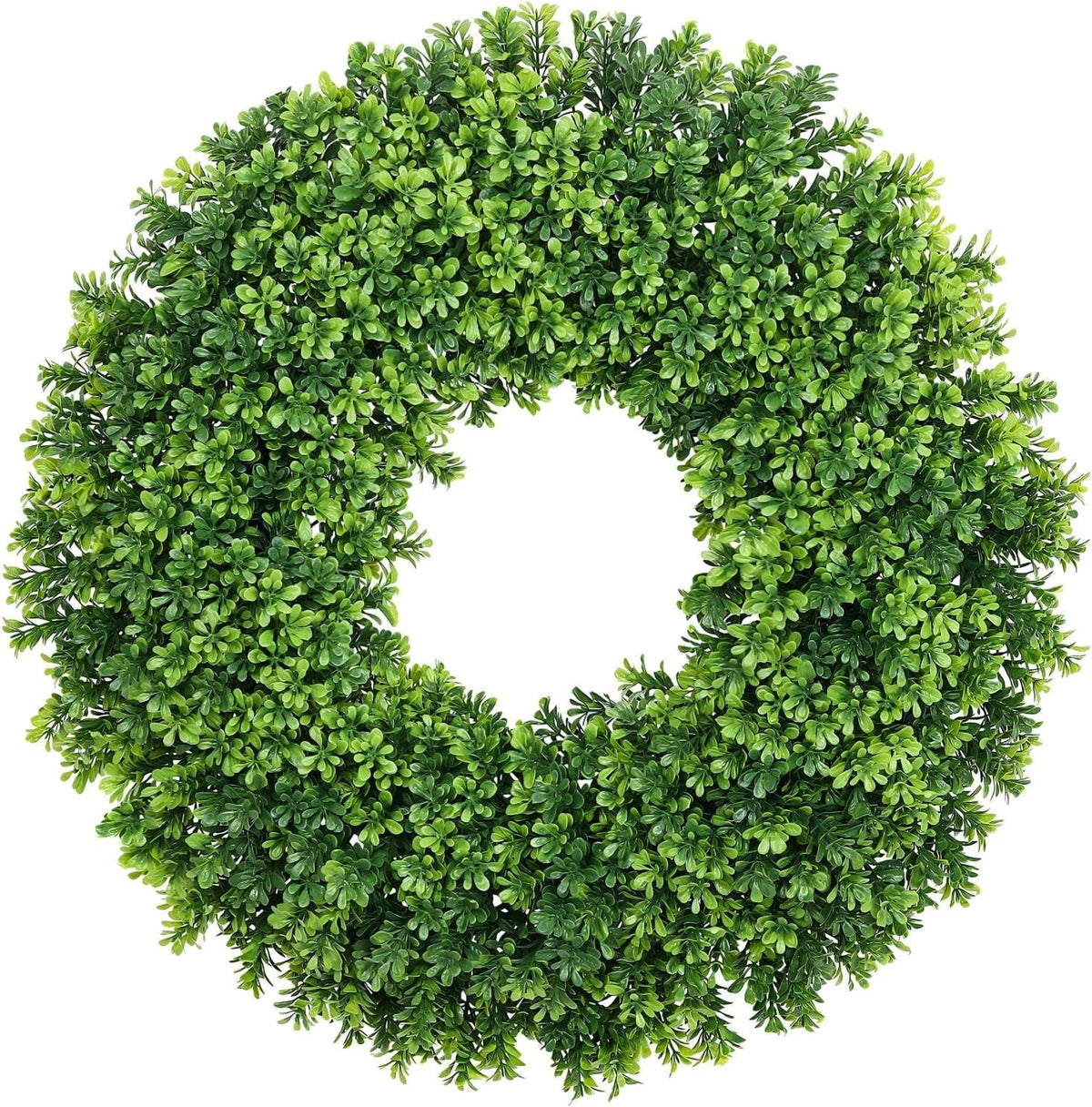 24 inch boxwood wreath for front door, spring/summer, main product view