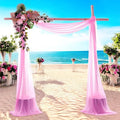 MDS Halloween Chiffon Draping Fabric - 2 Panel, 30" Wide x 20ft Long - Sheer Spooky Arbor & Canopy Drapery for Haunted House Backdrops, Party Ceilings, DIY Costumes & Themed Events - Bubblegum Pink