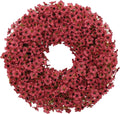 20" burgundy fall wreath for front door, artificial, main product view