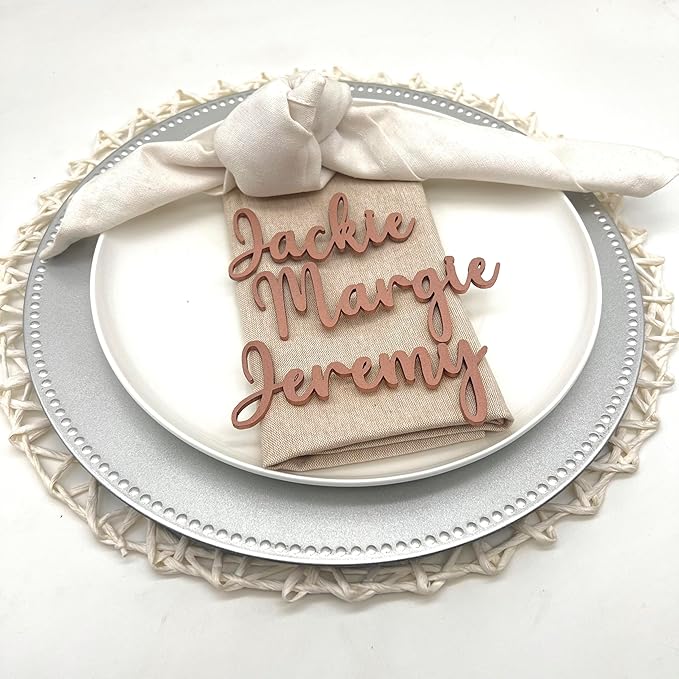 Wedding Name Tags, Personalized Place Cards Table Decoration For Birthdays, Bachelorette,Parties, and Events, Escort Name tags
