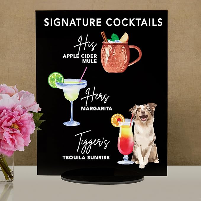 Pet Signature Drink Wedding Signs